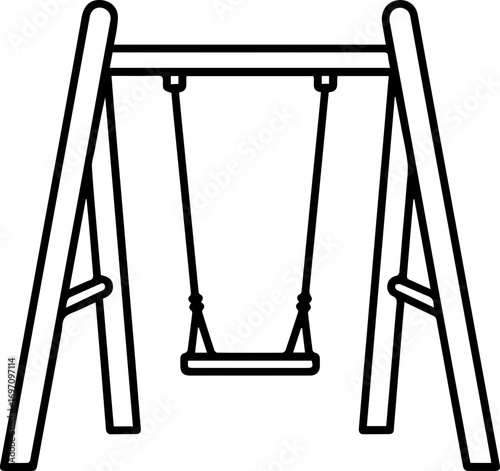 swing on a white background