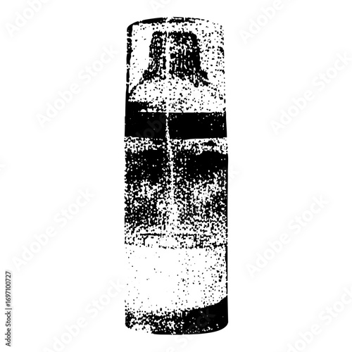 Vector Distressed aerosol spray can