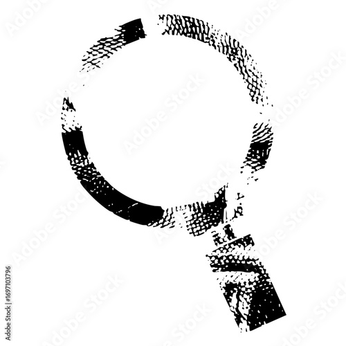 Vector Distressed question mark with a textured grunge effect.