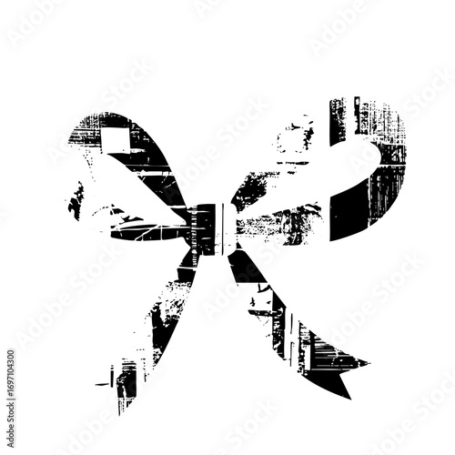 Vector Abstract portrait of a determined face rendered in bold shapes.