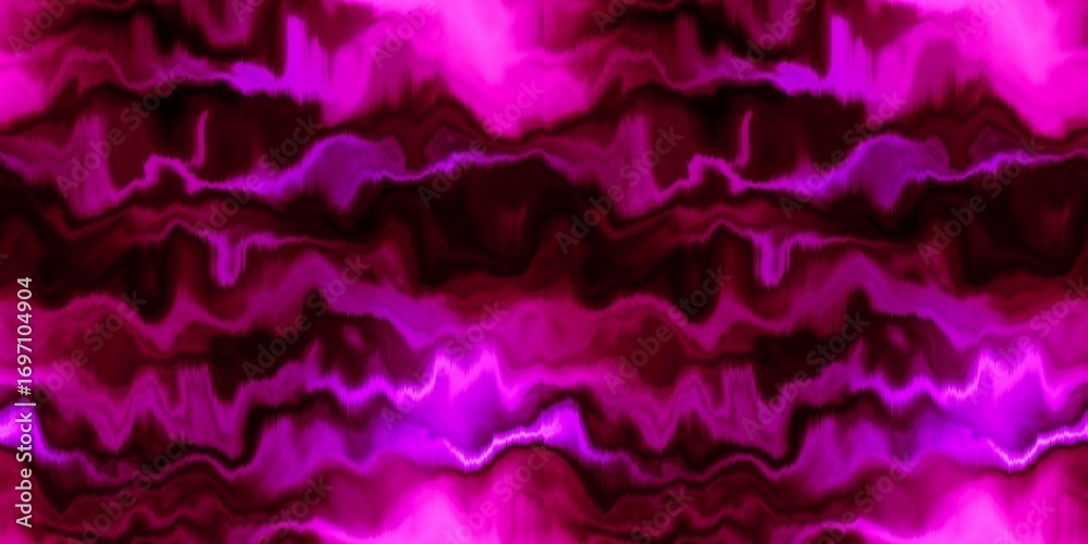 Obraz premium Moody ombre blur tie dye effect seamless border pattern. Wavy liquid paint flow banner edging background in bold hippy style. Striped wash tape textur for continuous design.