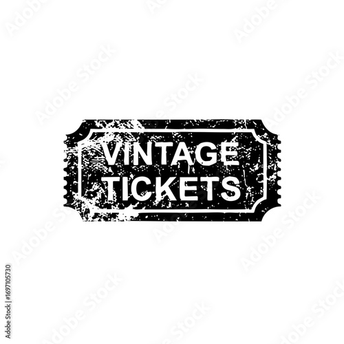 Vector Distressed Vintage Ticket Stamp