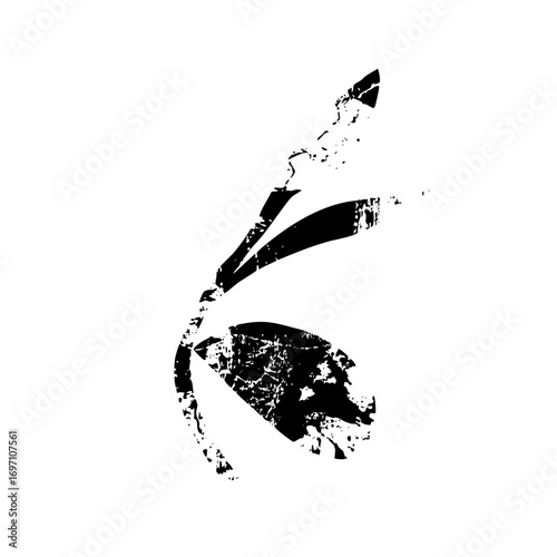 Vector Abstract black of a winking eye .