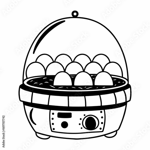 Egg Incubator Vector Illustration | Poultry Farming and Hatching Equipment Design