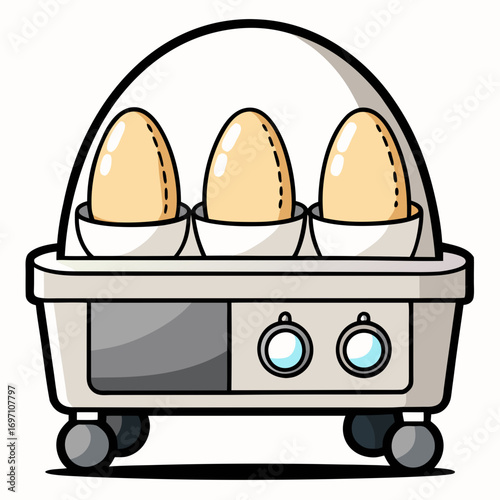 Egg Incubator Vector Illustration | Poultry Farming and Hatching Equipment Design