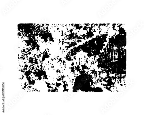 Vector Abstract distressed rectangle with scattered texture