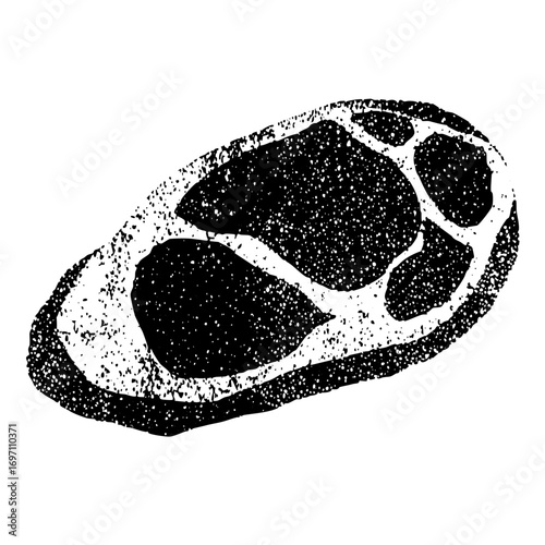 Vector Black and white of a sliced loaf of bread.
