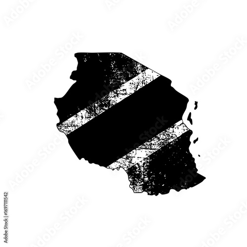 Vector Abstract country map with diagonal stripes.