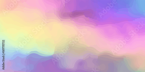 Colorful iridescent, holographic rainbow foil texture background. vector