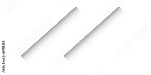 Paper sheet shadow effect. 3D line edge shape. Transparent realistic sheet dividers. Web banner vector drop soft shadows.