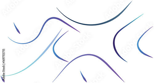 Abstract purple and pink waves flow gracefully on a white background, creating a soft and elegant wave Vector abstract colorful flowing wave lines isolated on white background. 