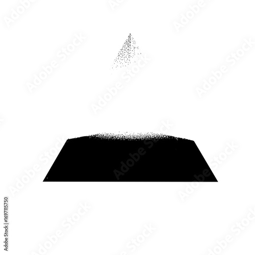 Vector Abstract eruption of particles above a dark platform.