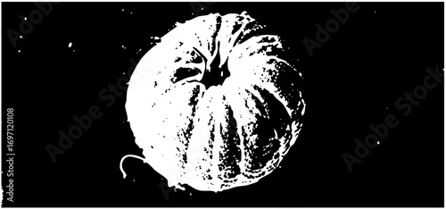 Vector Detailed of a textured pumpkin with a stem.