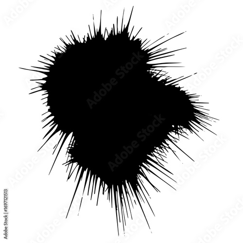 Vector Abstract spiky burst with a dark central void.