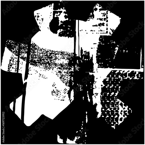 Vector Abstract geometric shapes create a dynamic fragmented composition.