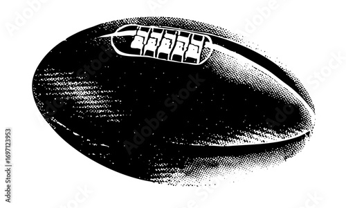 Vector Detailed of a classic football with textured surface.