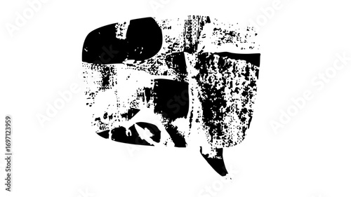 Vector Abstract figure with distressed texture
