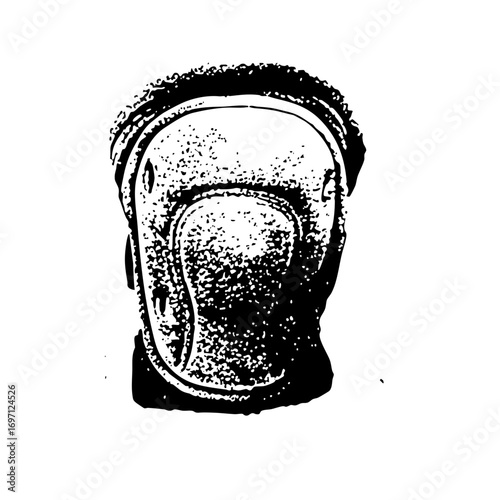 Vector Detailed of a stylized ear with inner structure.
