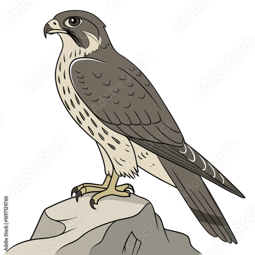peregrine-falcon--juvenile----colour-color-design-