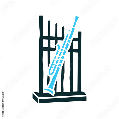 Angklung Indonesian Musical Instrument Vector Illustration Hari Musik Nasional Music Day Angklung bamboo instrument with vertical grooves in bamboo yellow