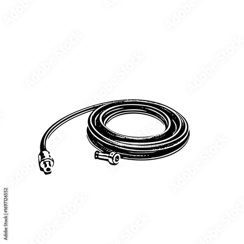 Vector Coiled shower hose with connectors