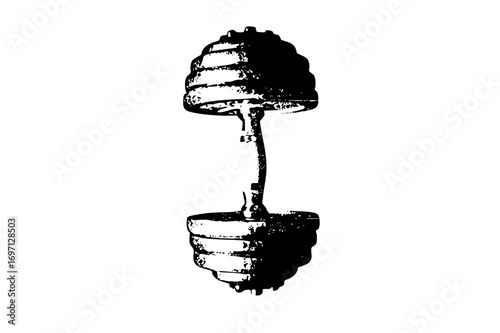 Vector Black honey dipper dripping with viscous liquid .