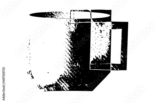 Vector Abstract firearm with distressed texture
