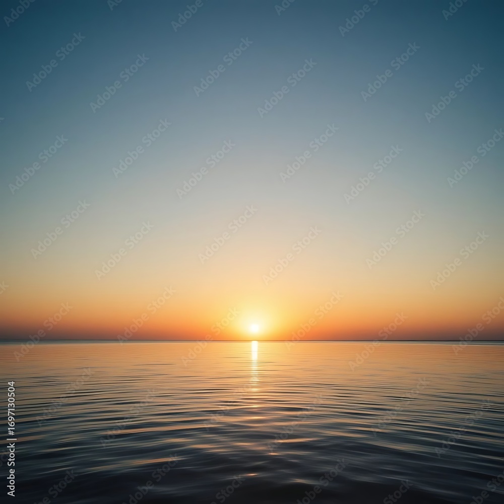 Obraz premium Golden Sunset Over Ocean Waves