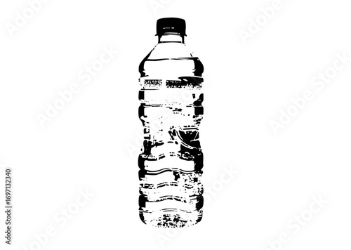 Vector Detailed vector of a transparent plastic bottle.