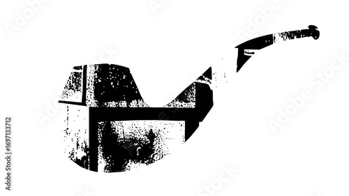 Vector Abstract motorcycle handlebar and helmet .