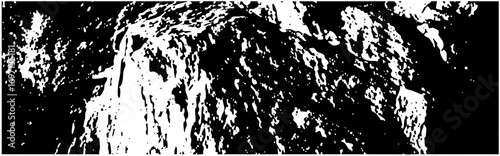 Vector Abstract black and white depicts flowing jagged shapes.