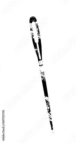 Vector Abstract black of a stylized lacrosse stick.