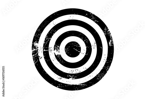 Vector Distressed concentric circles create a target .