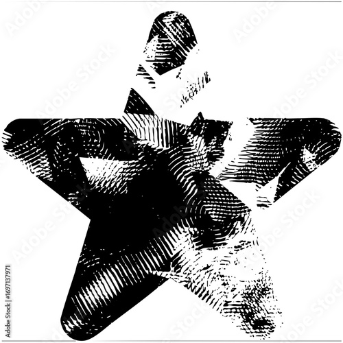 Vector Abstract couple embrace with textured vector shapes.