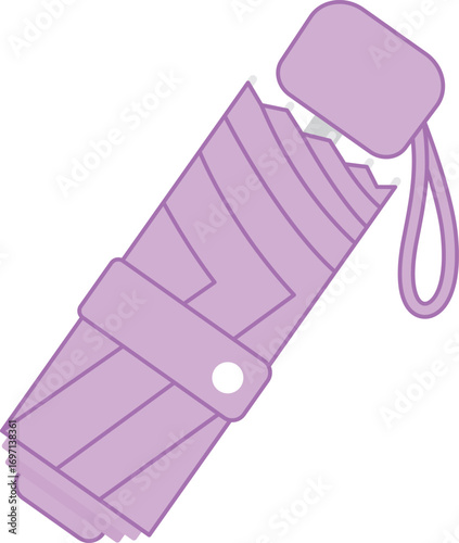 Light purple color Folding Umbrella Compact icon.