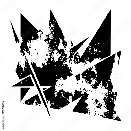 Vector Dynamic fractured shapes create an abstract explosion .