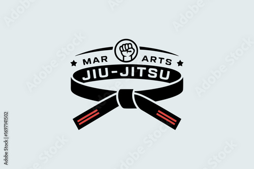 Jiu-Jitsu Vector Logo Martial Arts Belt Design