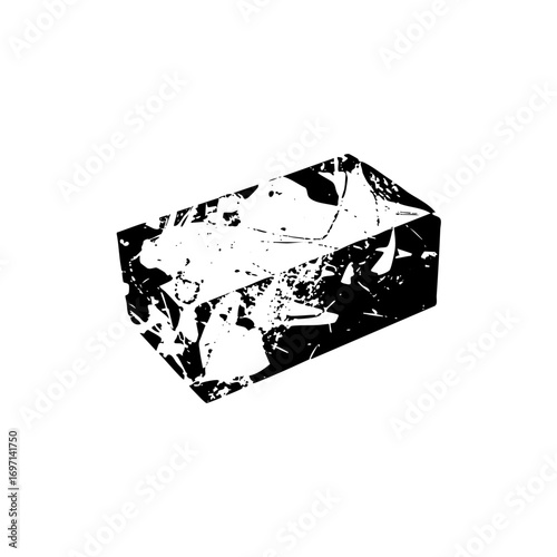 Vector Abstract fractured box with internal shape