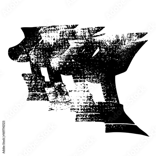 Vector Abstract architectural structure with staircase .