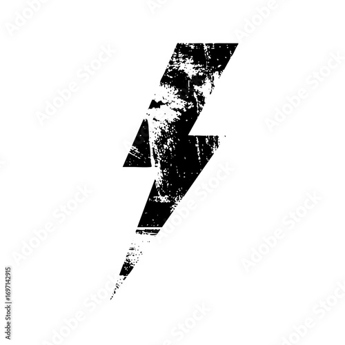 Vector Distressed lightning bolt vector .