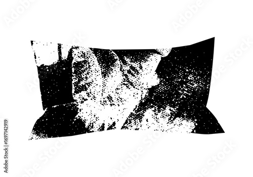 Vector Abstract distressed shape resembling a canine head.