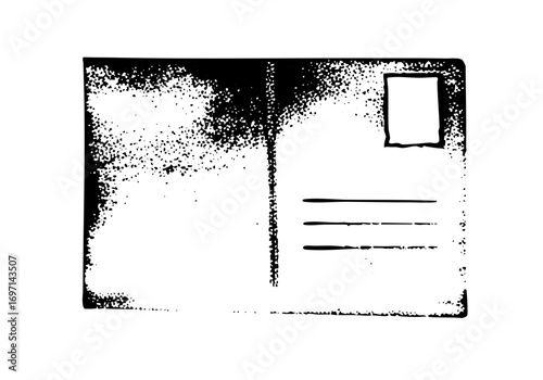 Vector Vintage floppy disk with address lines.