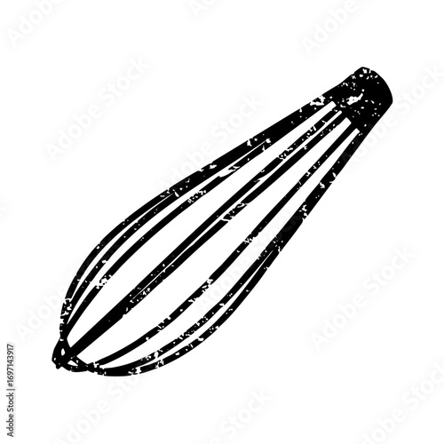 Vector Abstract whisk with curved lines