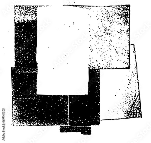 Vector Geometric blocks arrangement creates a modern abstract composition.