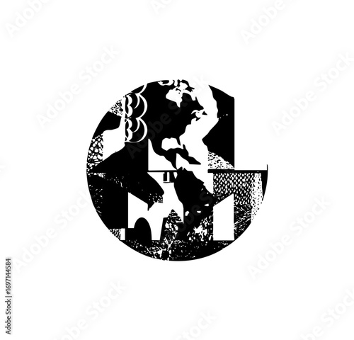 Vector Dynamic equestrian depicts a rider on horseback leaping over obstacles.