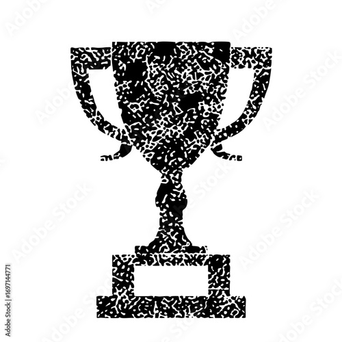 Vector Detailed trophy with speckled texture.