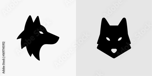 Vector Illustration of Wolf Head Icon for Logo, Mascot, and Design