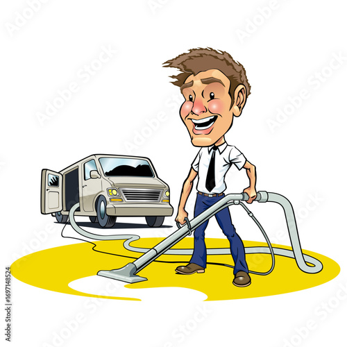 Carpet Cleaner High-Res Vector