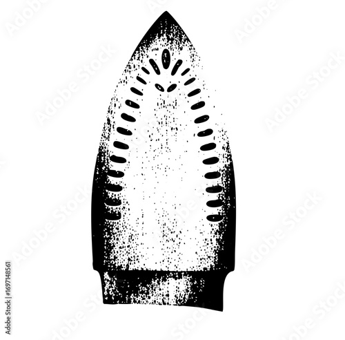 Vector Stylized missile with detailed perforation .