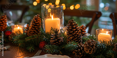 Festive Candle Centerpiece
